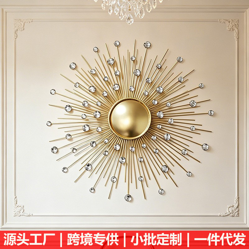 European-style starry sky light luxury high-end hotel entrance, living room, bathroom, room wall decoration, decorative hanging mirror, wall-mounted decor