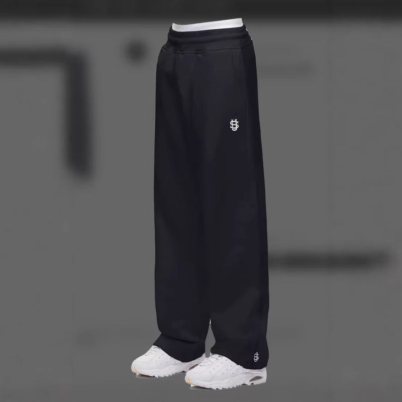 European and American Suvene Casual Sports Pants Foreign Trade Cross-Border Drawstring Zipper Pants Hip-Hop Rap Street Y2K Sports Pants