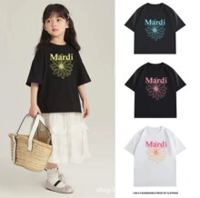 长期有货棉儿童T恤2026欧码韩国潮牌短袖女花卉印花休闲上衣