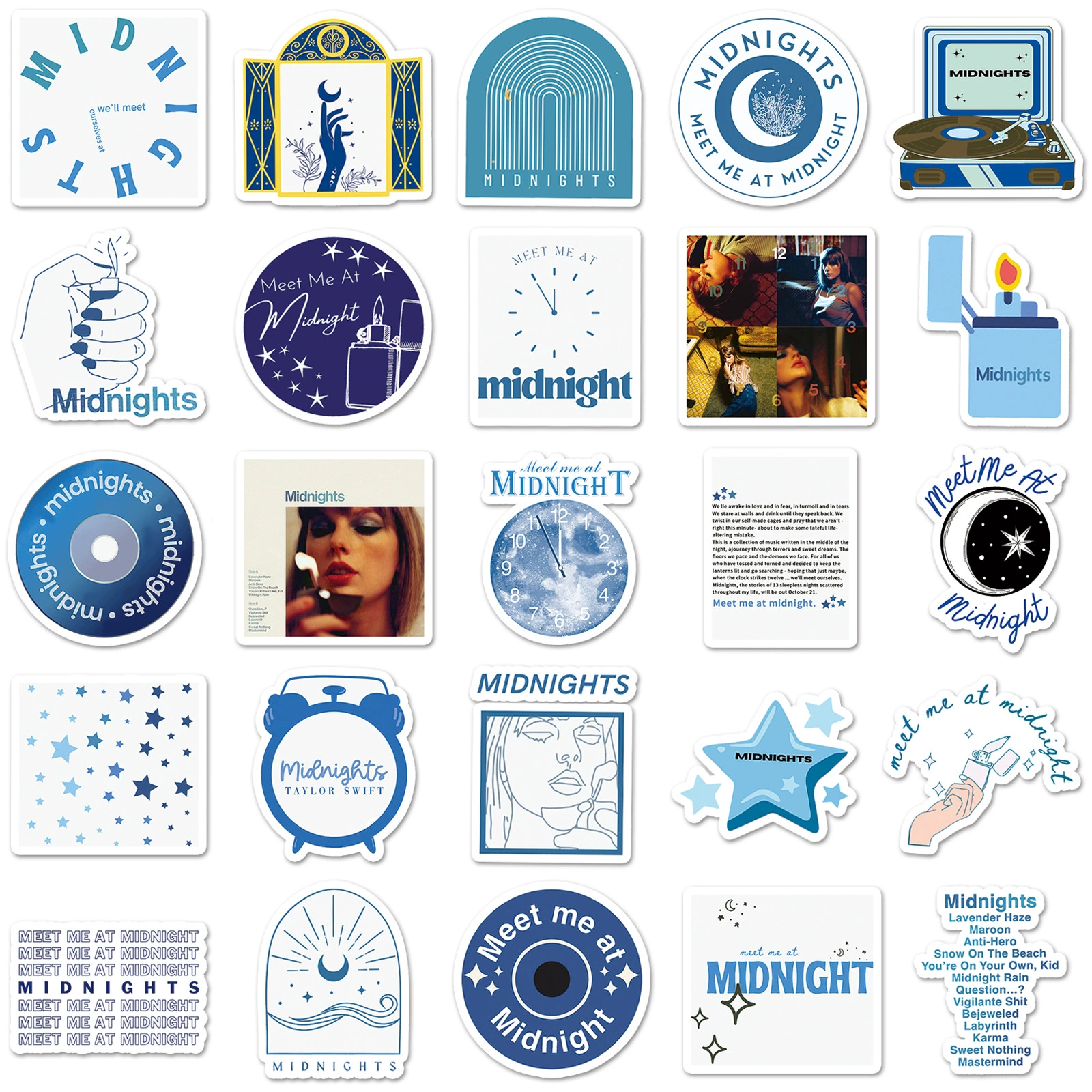 50 альбомов Тейлор Midnight, граффити, индивидуальный DIY чехол для телефона, наклейки для багажа