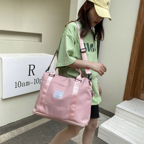 New Expandable Travel Bag for Women, Hand-Turned, Single Shoulder, Large Capacity, On-the-Go Luggage Bag, Extra Large, Dry and Wet Fitness Bag
