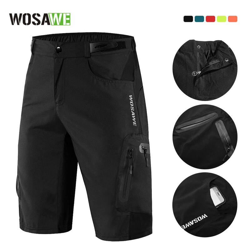 WOSAWE Outdoor Mountaineering Shorts Downhill Off-road Mountain Bike Professional Riding Pants Quick-dry Riding Shorts