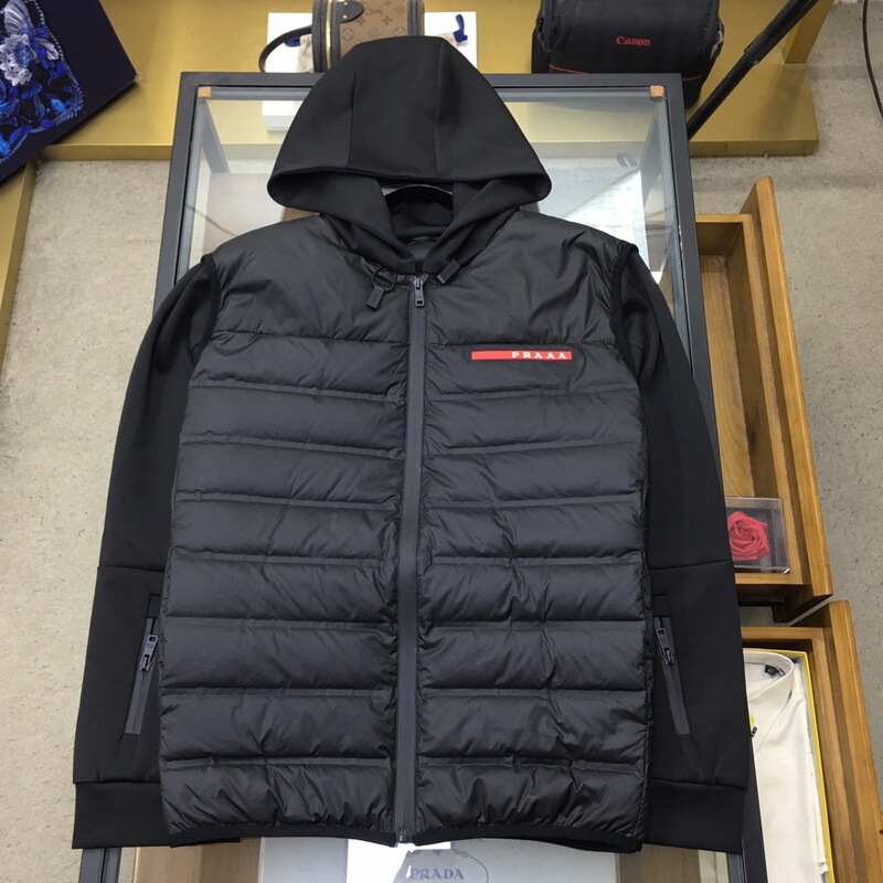 Correct Version of 25 Autumn and Winter New Mongolian Tnf Miu Miu Miu Pra Prajia Tb Hooded down Jacket Jacket for Men and Women