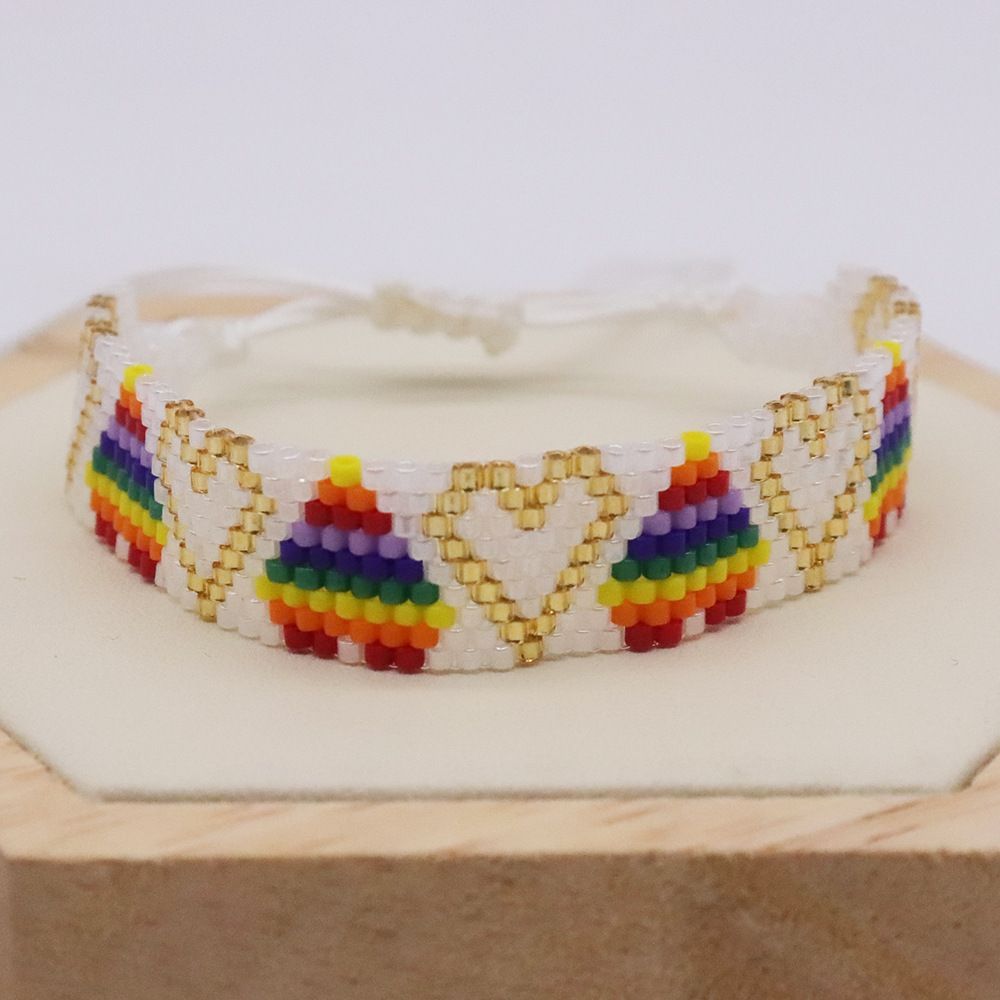 Estilo Étnico Forma De Corazón Vidrio Con Cuentas Mujeres Pulsera display picture 2