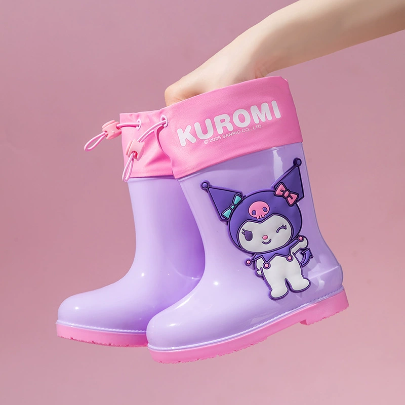 Детская мультяшная летняя нескользящая обувь Sanrio, износостойкие сапоги для раннего возраста, средняя длина, мягкая подошва