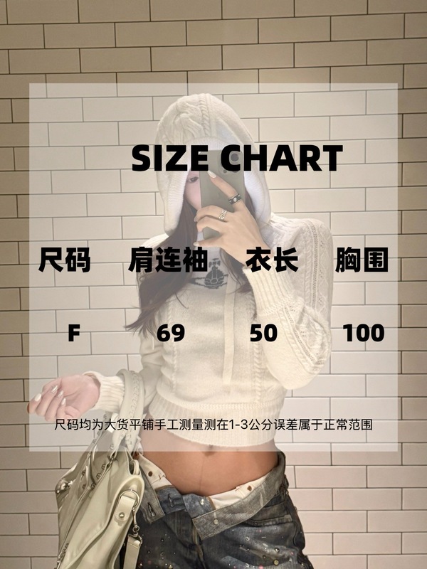 25SS薇薇秋冬新款土星刺绣毛衣荷叶领韩版修身显瘦连帽针织衫女装|undefined