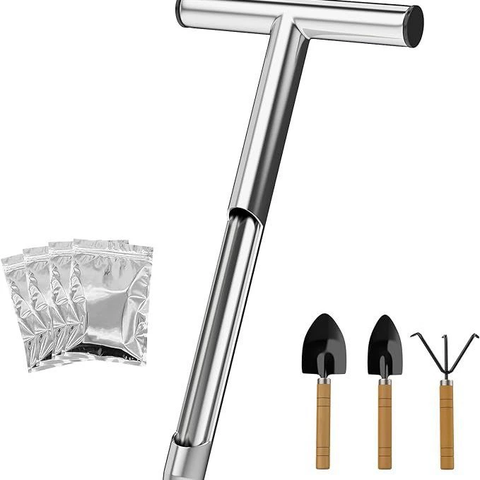 Пробоотборник почвы Пробоотборник стадионной дрели с набором садовых инструментов и 4 многоразовыми образцами