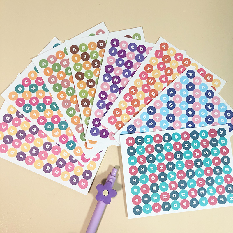 the republic of korea ins Rainbow pinkycolor english letter number waterproof Sticker PDA source material Starchaser album decorate diy