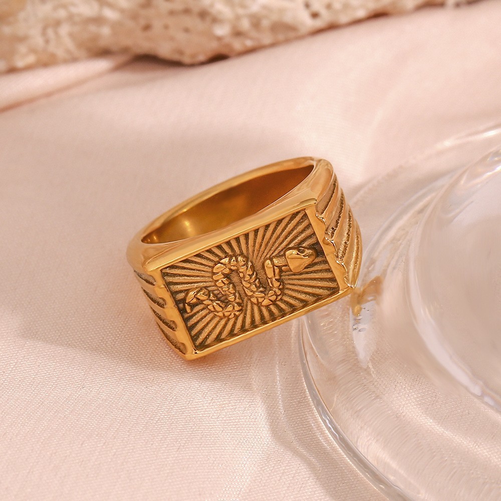 20g Weight PVD Coated Gold Plating Process Zircon Inlay Material Rings Classification 6, 7, 8 Ring Size 1 Piece Quantity Holiday, Daily Occasion 304 Stainless Steel Material Geometric Pattern Women's Gender Plating Design Lady Style Wholesale Jewelry Lady Geometric 304 Stainless Steel Zircon PVD Coated Plating Rings 5
