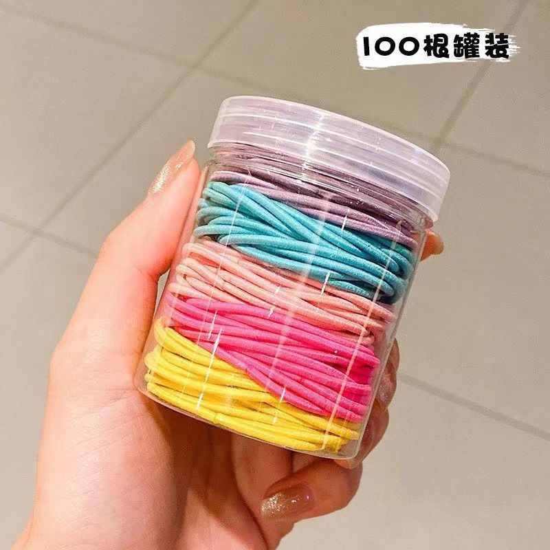 Banda de goma para niños en caja banda de cabello para niños banda de cabello para niñas banda de goma para niñas lazo de pelo para bebés no duele el pulgar del cabello image 93