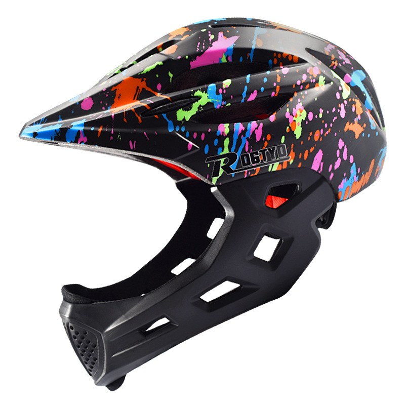 De los niños completo Cascos CE Niñas Bicicletas equilibrio scooter patinaje Cascos con luces traseras Ride equipo