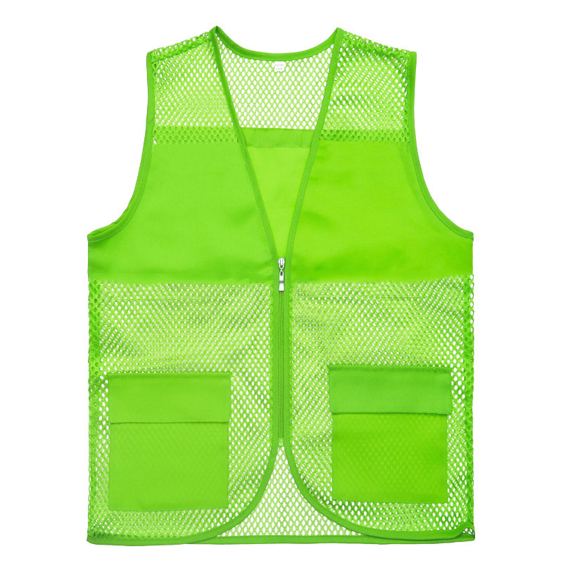 Tela de malla transpirable voluntario chaleco de trabajo personalizado chaleco reflectante voluntario ropa de seguridad personalizada impresión lo