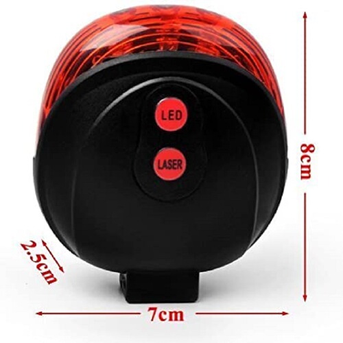 Bicycle Laser Tail Light 5LED Parallel Line Laser Flashlight Outdoor Cycling Portable Warning Light