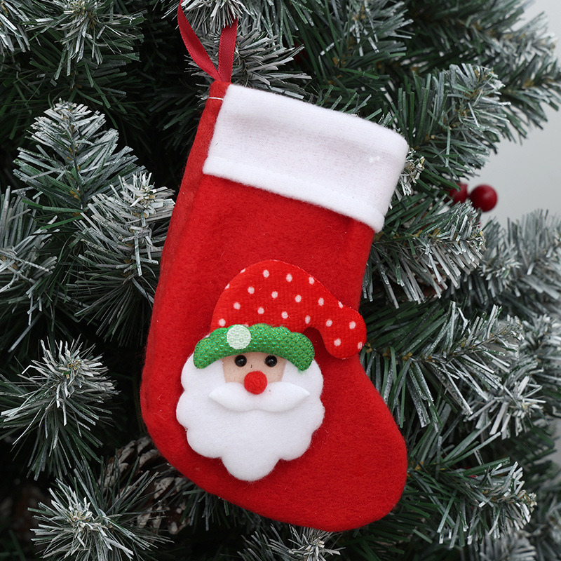 Cross-border Christmas decoration, Christmas stockings, brushed cloth dolls, pendant bags, fireplace arrangements, cross-border Christmas gifts