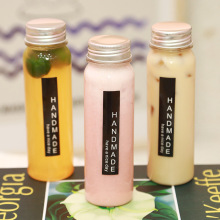 现货200ml小容量一次性奶茶瓶外带打包饮料果汁瓶透明塑料试饮瓶