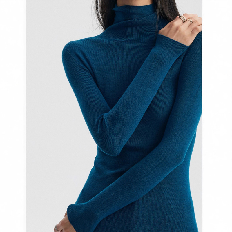 Xiuye Australian Jinport Loo% Merino Wool Mercerized 0 Tie Slim Fit Base High Neck