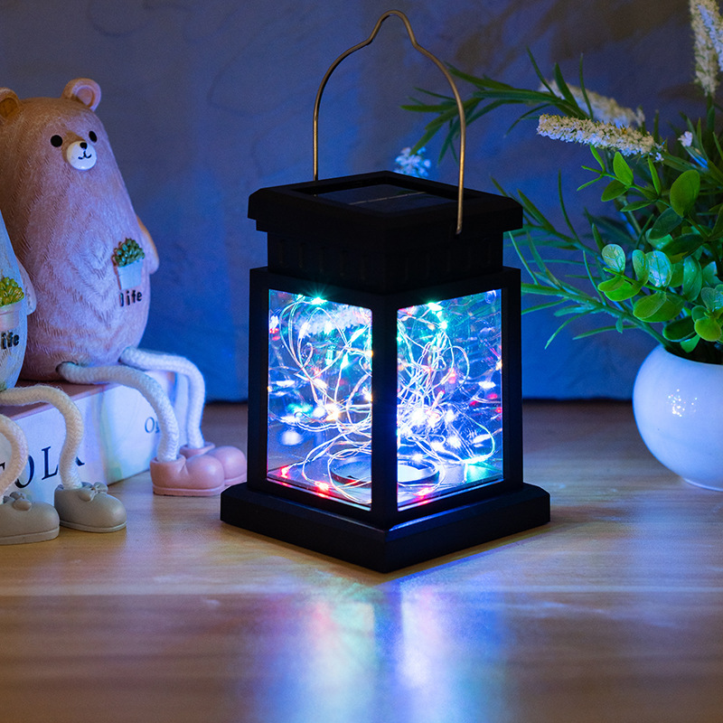 Retro travel night light solar-powered, villa for gazebo, atmospheric lights