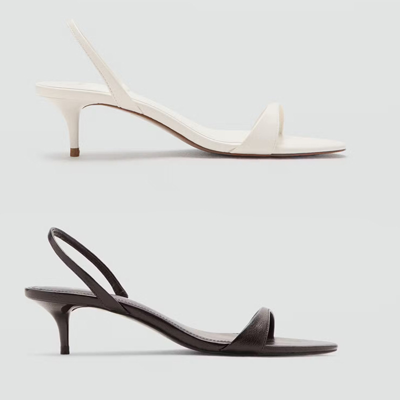 Women's Sandals with a Single Strap, 2026 Summer New Style, Simple and Versatile, Elegant Back Strap, Open-Toe, Thin High Heels for Women