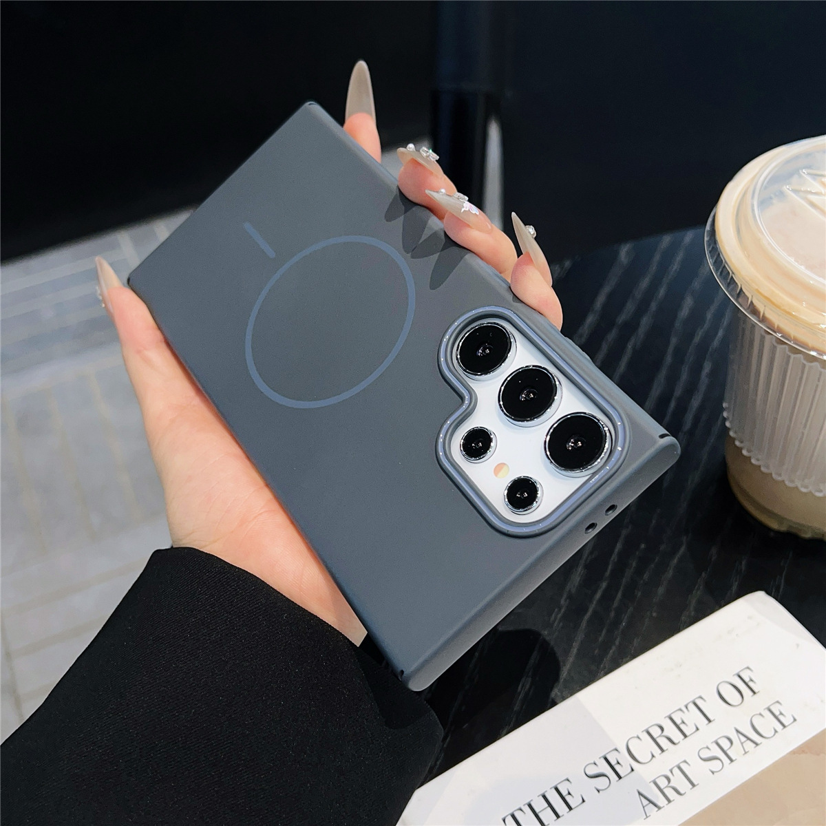 Aplicable a Samsung S26Ultra Soft Ring Magnetic Phone Case S25plus Skin Magnetic Case Anti-fall Protector