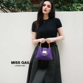 miss gail包包2026新款单肩包时尚流行质感纯色竹节手提气质女包