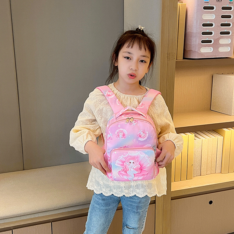 귀여운 인어 어린이 책가방 유치원 책가방 3-5 세 작은 클래스 어린이 가방 어린이 가방 조수