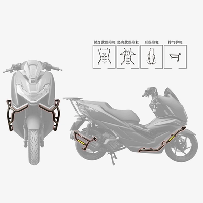 Zongsheng 150X bumper, front and rear Motorcycle bumper