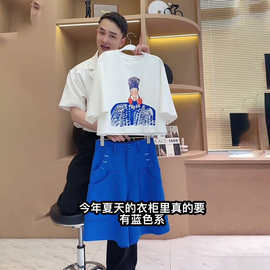 深圳南油欧货套装女夏季2026年新款时尚洋派小个子短袖短裤两件套