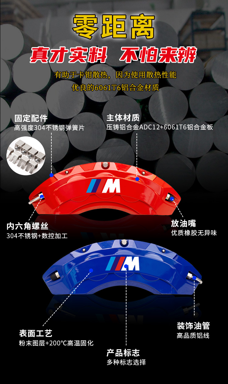 Bmw Caliper Covers for 1 Series, 2 Series, 3 Series, Gt4/5/6/7 Series, New X1, X2, X3, X4, X5, X6 Brake Modification Kits