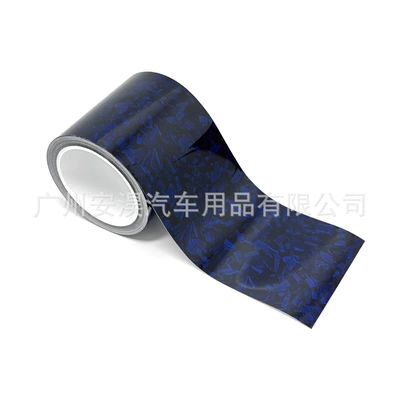 Forged Carbon Fiber Glossy | Auto Color Change Film - bright-flower-carbon-blue-3900cm