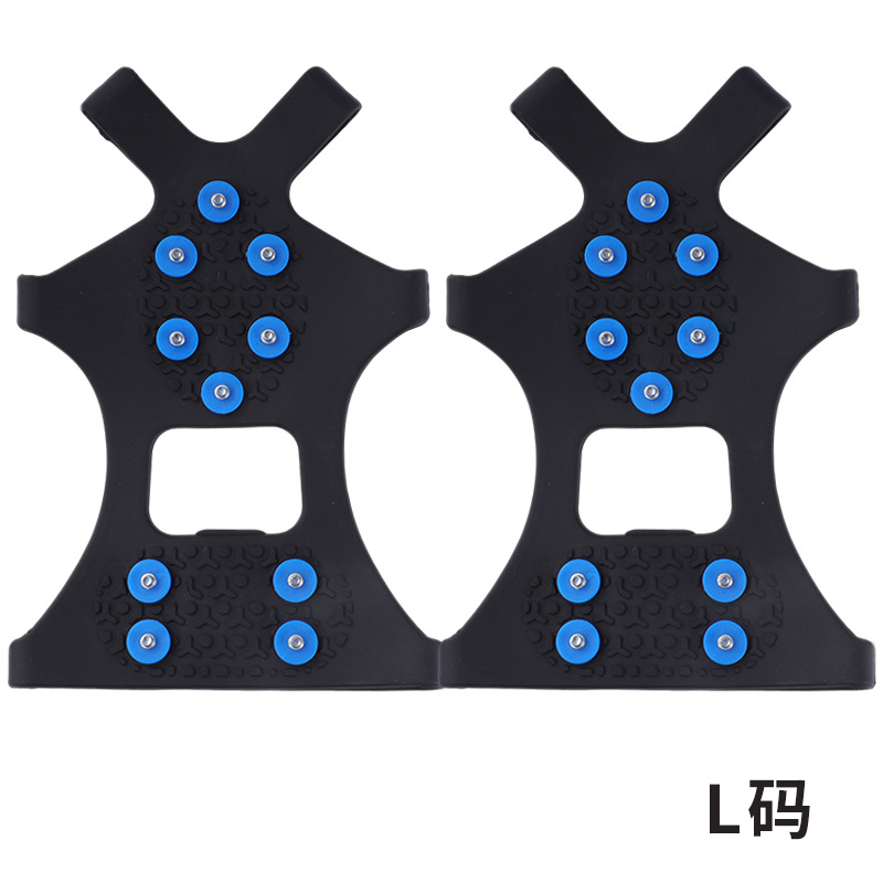 メーカー卸売り10歯釘シリカゲル氷爪屋外雪クライミング滑り止め靴カバーtpe十釘黄ボタン氷爪