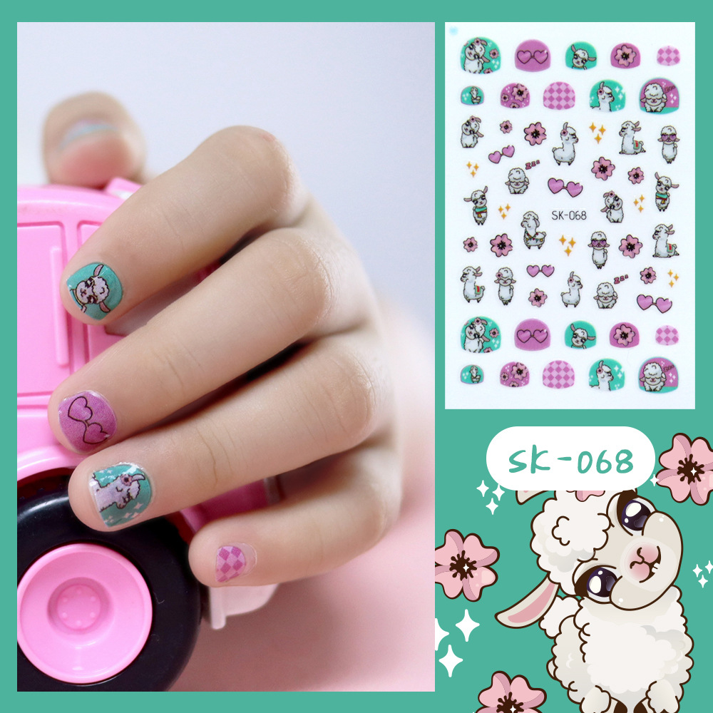 Nuevas pegatinas de unicornio, pegatinas de animales frescas y lindas para uñas, populares en Instagram, pegatinas de arte para uñas impermeables y duraderas, removibles.