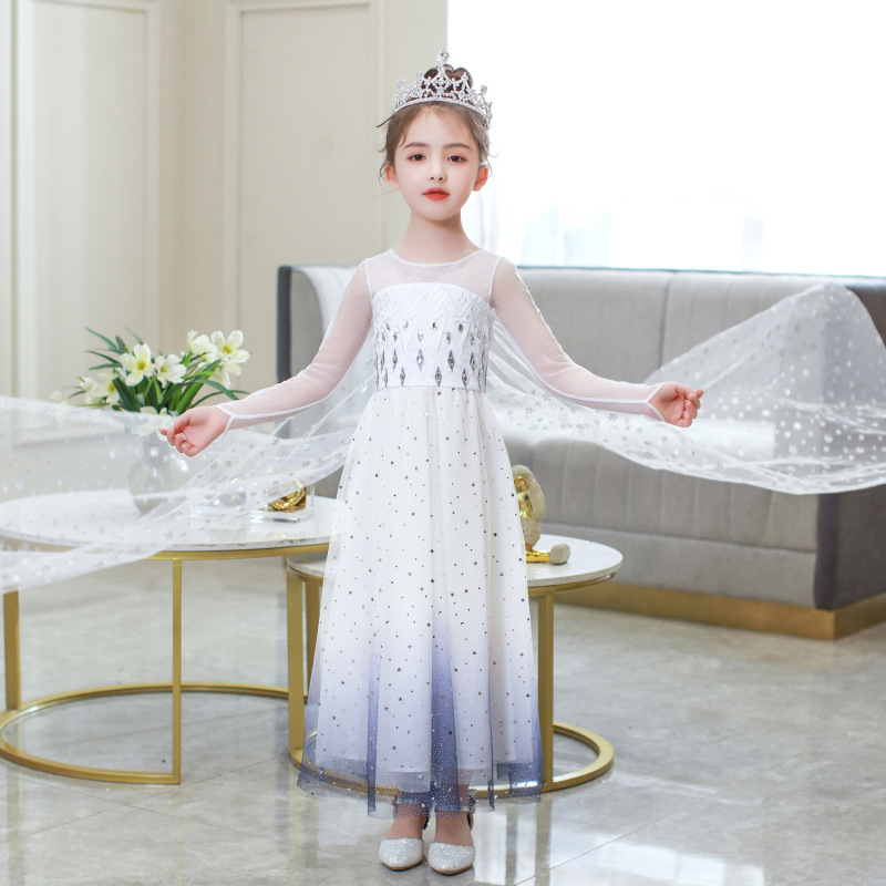 Frozen 2 Elsa Girls Dress Summer Elsa Queen Princess Dress Elsa Kidsren's Dress