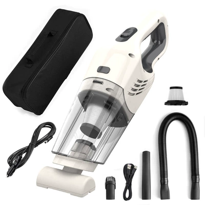 Tozsoranlar Wireless Charging Car Vacuum Cleaner - 111v-white-brushless-motor-car-home-two-charges-bag-filter