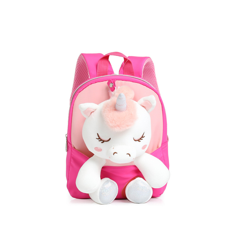 Nuevos bolsos de peluche de dibujos animados para niños, bolsas de muñecas de unicornio coreanas, bolsas escolares para niñas lindas para jardín de infantes