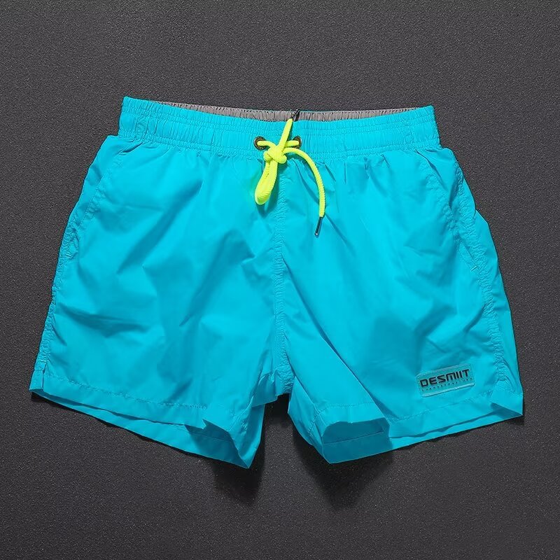 2024 New Summer Men's Casual Shorts Solid Color Simple Unisex Couple Style Beach Pants Quick-Drying Shorts Men