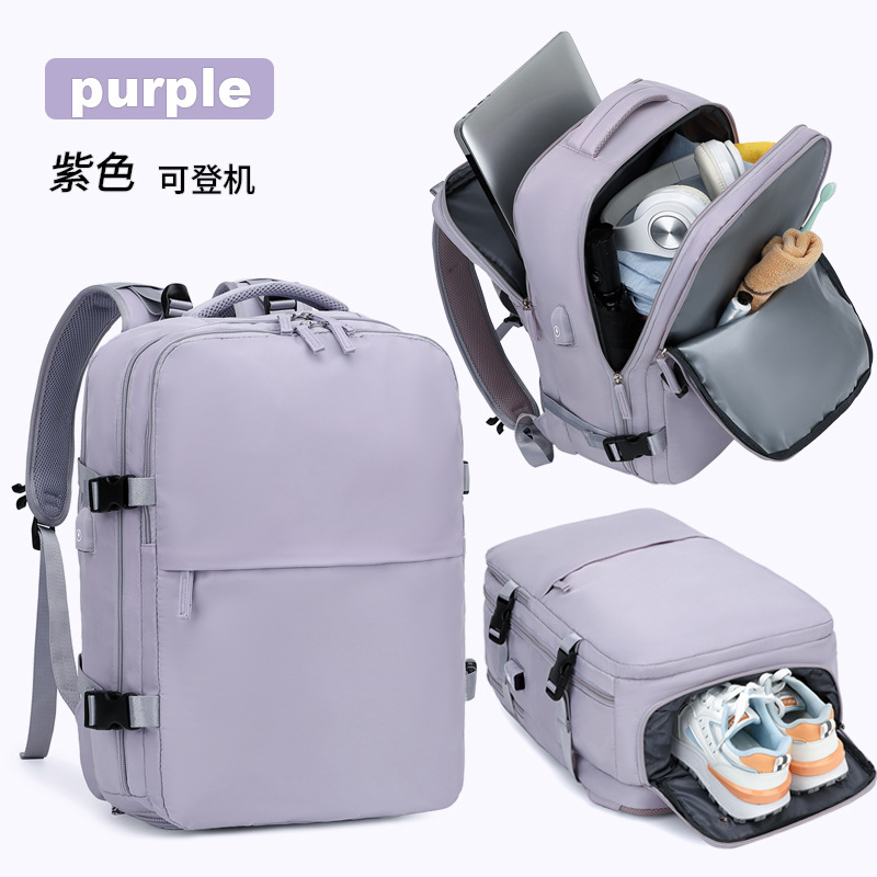 Mochila multifuncional de separación en seco y húmedo para niñas de punto transfronterizo, mochila de viaje, bolsa de equipaje impermeable con aislamiento térmico de gran capacidad