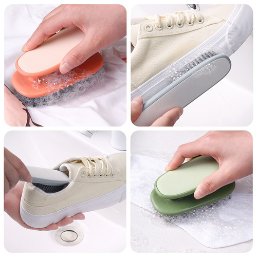 Shoe brush with soft bristles, household non-damaging shoe brush, special laundry brush for shoe washing, multifunctional long-handled cleaning brush