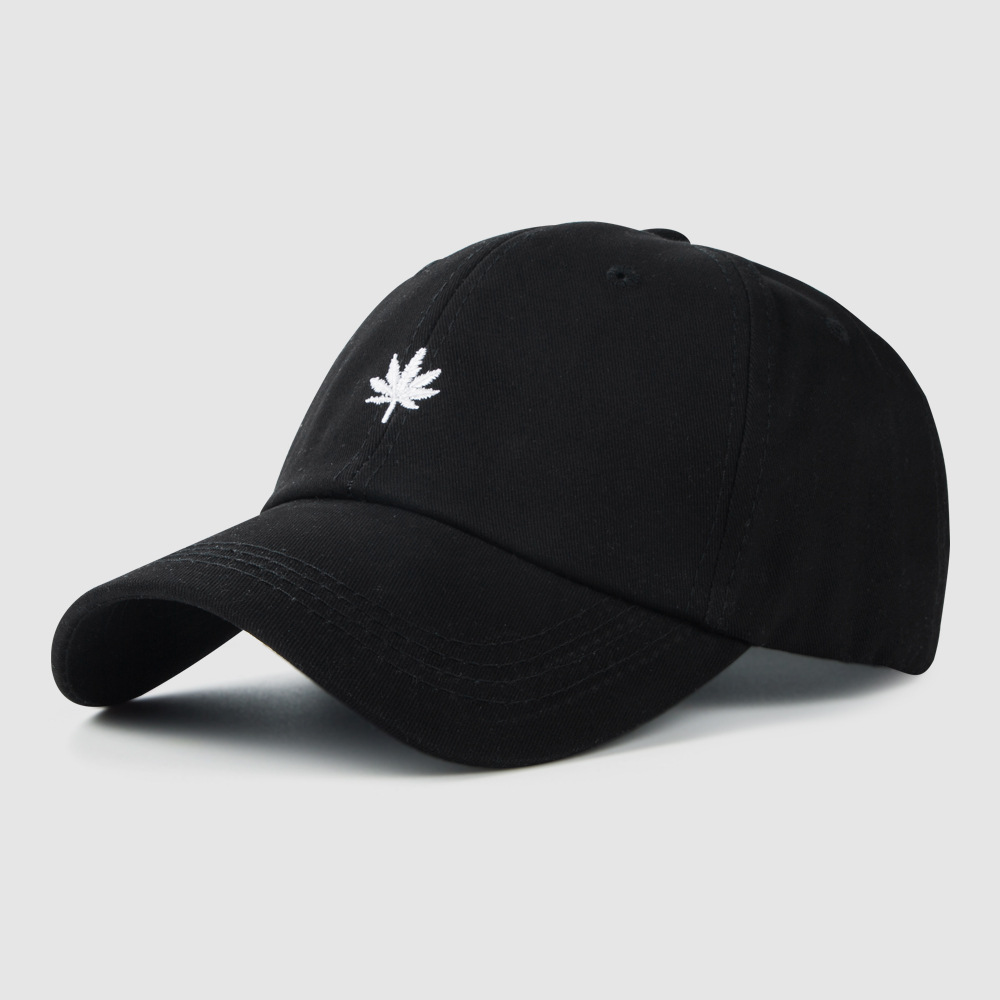 Maple Leaf Embroidered Baseball Cap Korean Age-reducing Caps College Wind Curved Eaves Sunshade Hat display picture 8