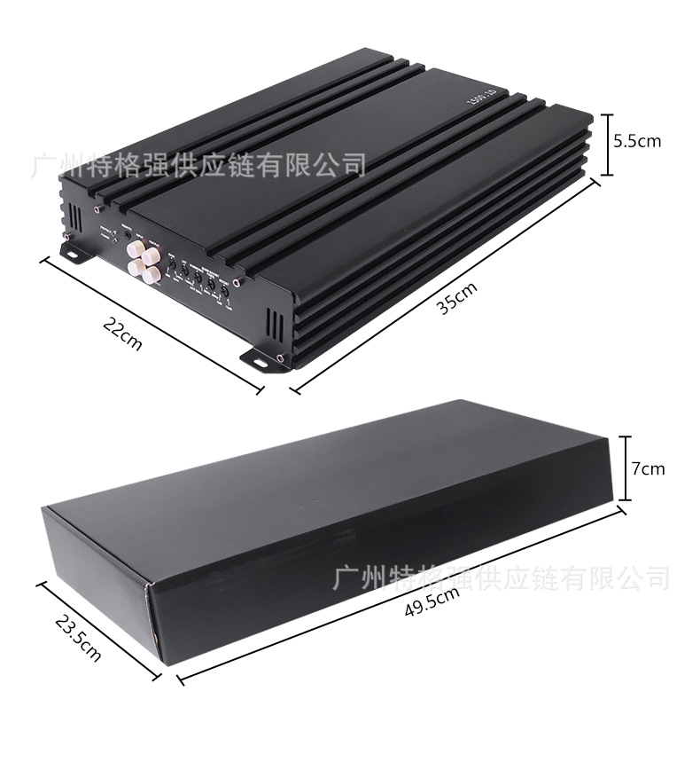 1500W car amplifier, Class D single-channel subwoofer amplifier, audio modification DSP cross-border service