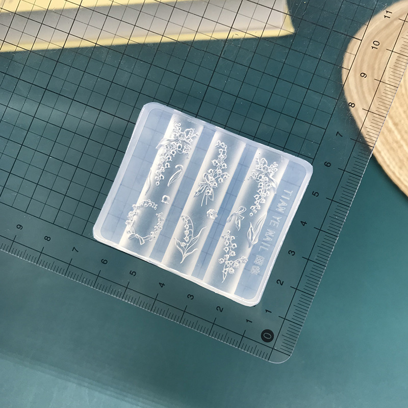 高透硅胶美人鱼花朵美甲模具浮雕纽扣膜具卡通指甲饰品装饰工具|undefined