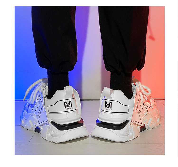 Internet famous men's winter versatile casual leather surface waterproof sports running thick sole height increasing_voghion.com