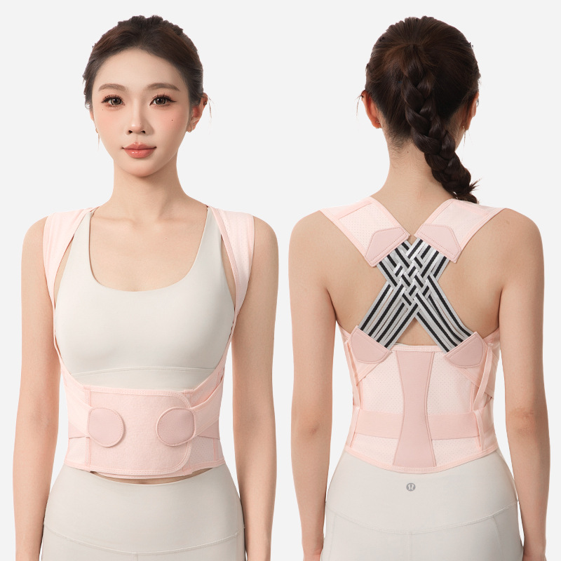 抖音と同じスタイルの猫背防止矯正ベルト、姿勢矯正ベルト、大人男女兼用、背中を美しく見せる肩開き猫背矯正器