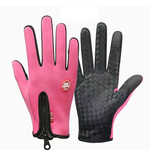 Autumn and winter men's and women's velvet warm touch-screen full-finger gloves, windproof and cold-resistant sports gloves, manufacturers supply one-piece drop shipping