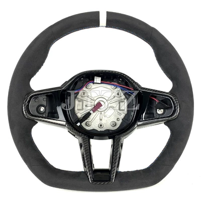Suitable for BMW 5678 Series X1X2X3X4X5X6X7 modification upgrade CS carbon fiber steering wheel modification (Steering wheel) - style-1