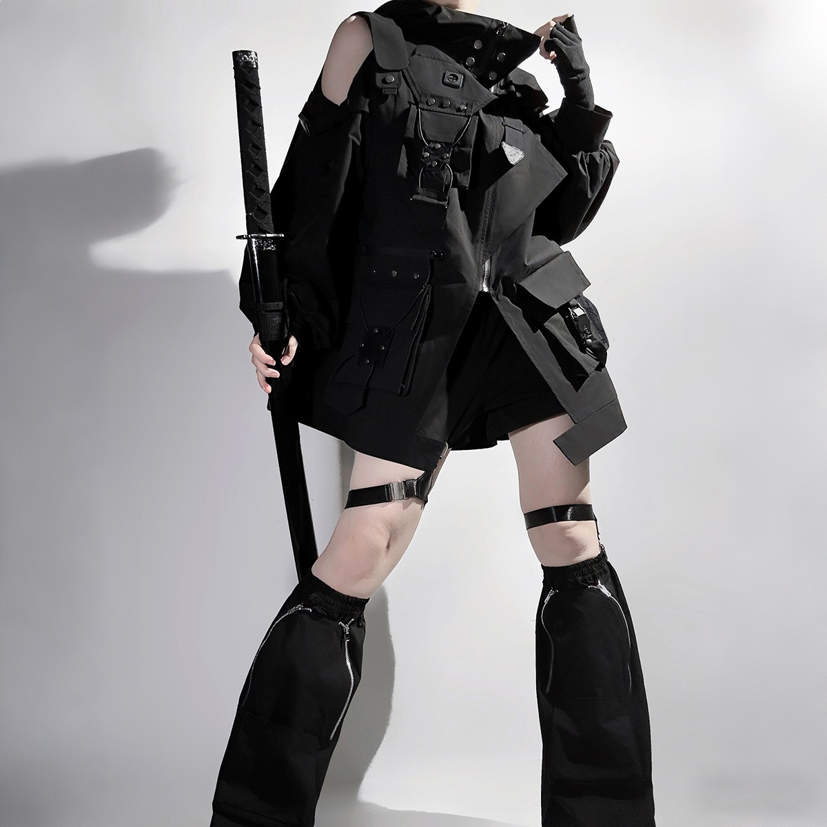 2026 Xiong Doujiang Original High-Frequency Communication Gothic Style Women's Lolita Jacket Shorts Leg Warmers Daily Set 7403