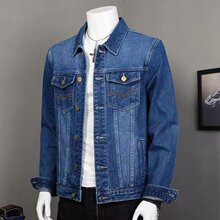 春季新款男士牛仔外套胖子宽松牛仔衣大码男装潮流上衣服夹克褂子