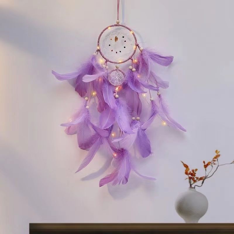 El departamento de Indiana Dreamcatcher, dormitorio, campana de viento colgante, corazón de niña, regalo de cumpleaños para chicas.