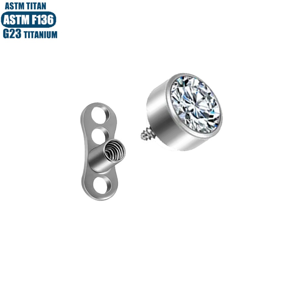 Pointed titanium steel lip stud product view