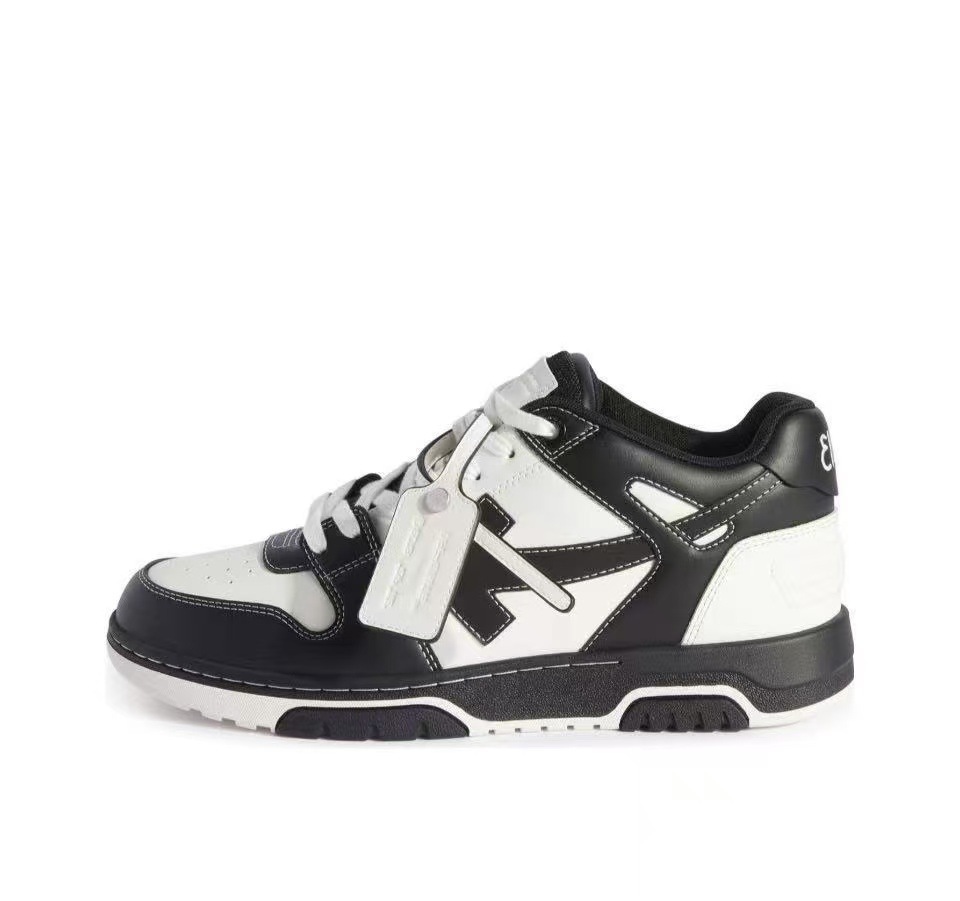 Off-White Out Of Office Low Leather Sneakers Black White