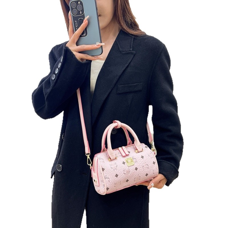 MC热卖经典印花新款女士迷你波士顿包轻奢高级感单肩斜挎枕头包包|undefined